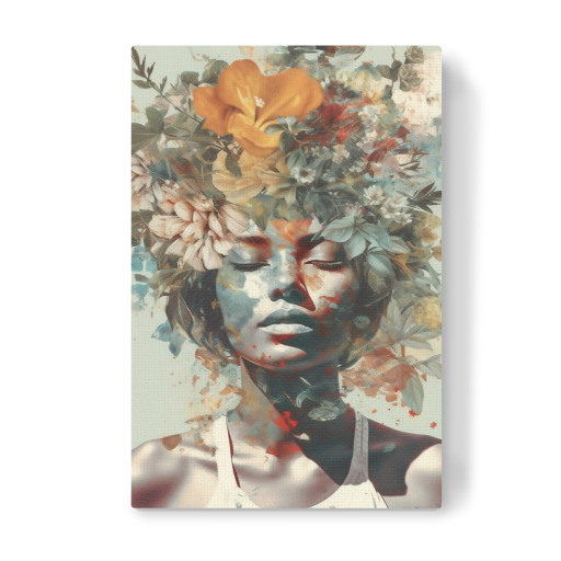 Pop floral portrait