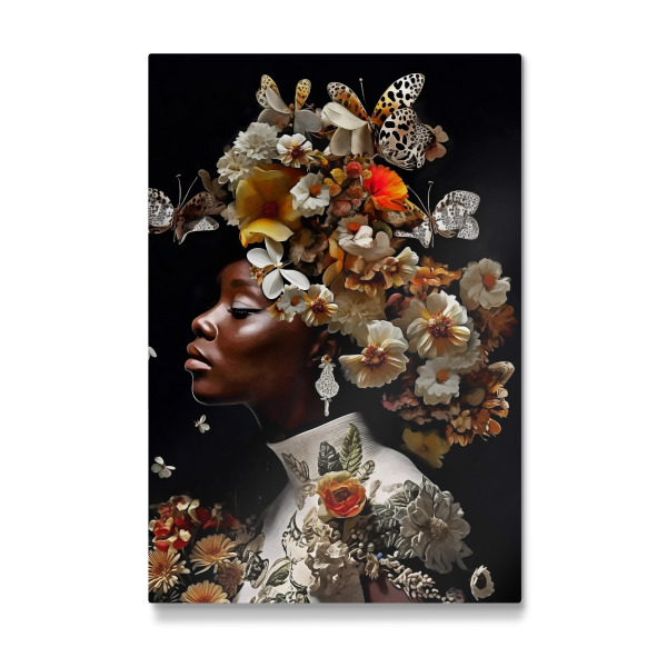 Galerie-Print "Blumenfrau mit Weißgold" 30x20 cm artboxONE