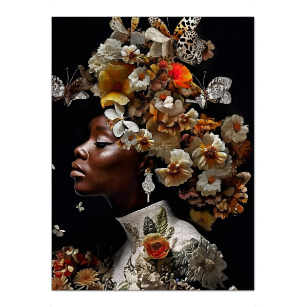 Puzzle Ravensburger "Blumenfrau mit Weißgold" artboxONE - Natur,Abstrakt,Menschen