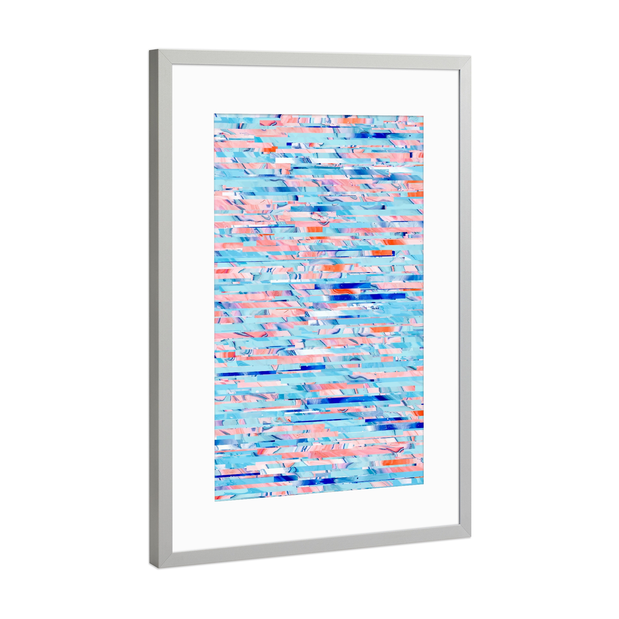 Poster mit Rahmen Silber "Friedlicher Zauber" artboxONE - Abstrakt
