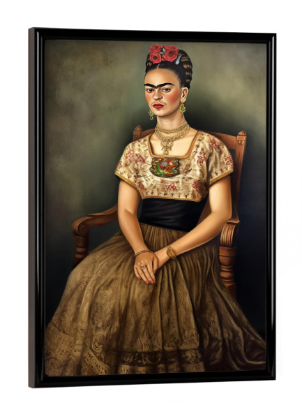 Poster mit schwarzem Rahmen "Frida Kahlo Malerei" artboxONE - Floral,Menschen,Fashion