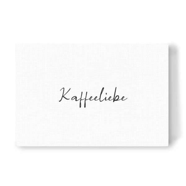 Leinwandbild "Kaffeeliebe quer" artboxONE - Typografie,Essen & Trinken,Schwarzweiß