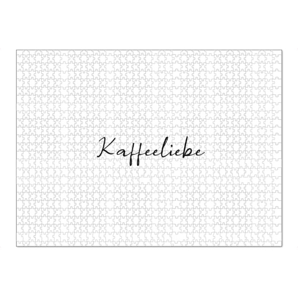 Puzzle Ravensburger "Kaffeeliebe quer" artboxONE - Typografie,Essen & Trinken,Schwarzweiß