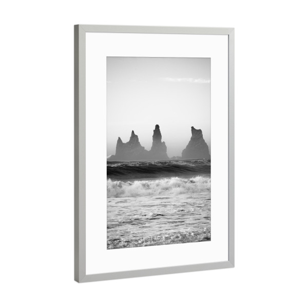 Poster mit Rahmen Silber "Nebelgipfel" artboxONE - Natur,Reise,Reise / Strand und Meer