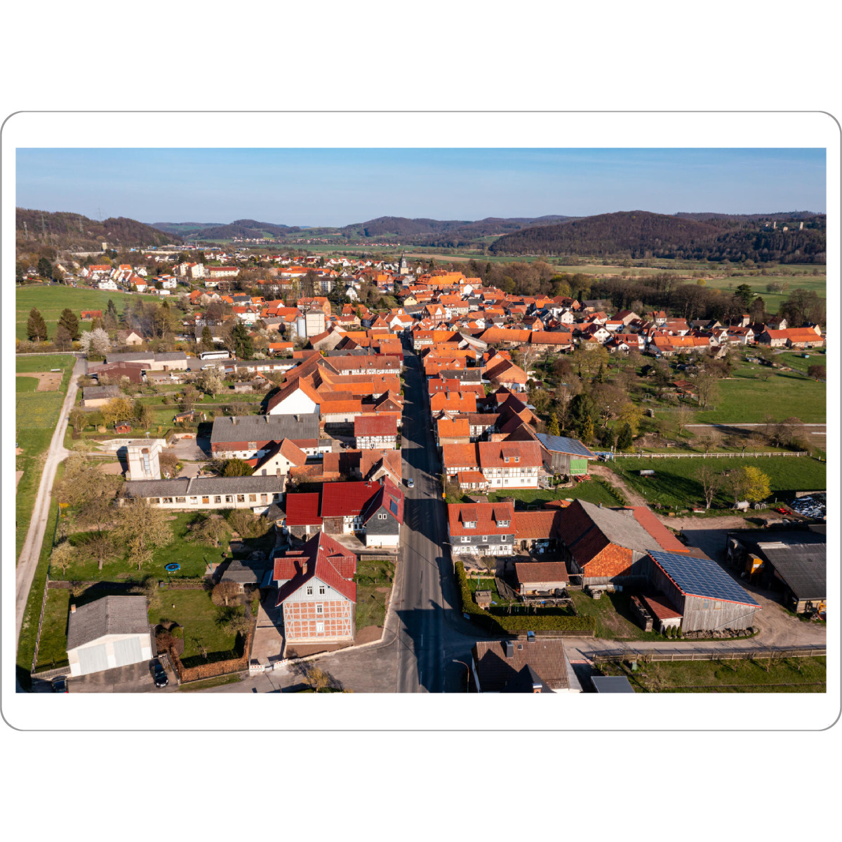 Tischset "Herleshausen im schönen Werratal" artboxONE - Städte,Architektur - Herleshausen,Hessen,Dorf,Werratal,Deutschland,Landschaft