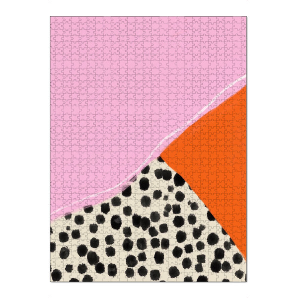 Puzzle Ravensburger "Summer Love orange rose dots" artboxONE - Abstrakt