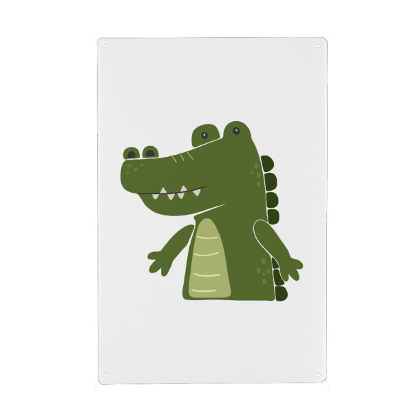 Holzbild "Niedliche Krokodilillustration" artboxONE - Für Kinder,Tiere
