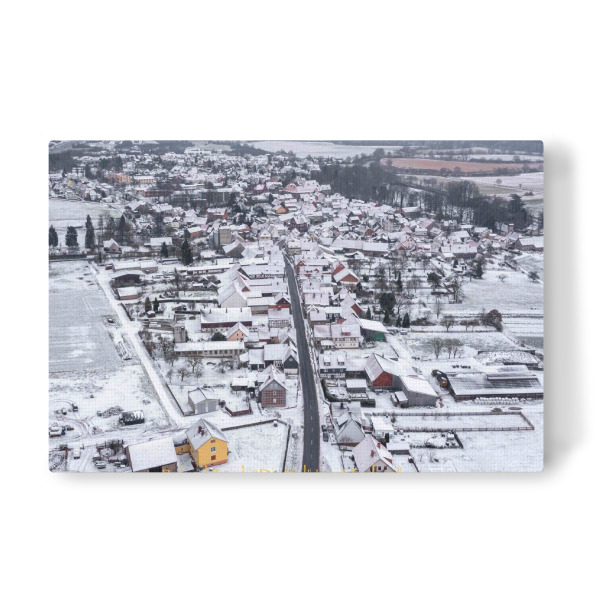 Leinwandbild "Herleshausen im Winter" artboxONE - Architektur - Herleshausen,Hessen,Dorf,Werratal,Deutschland,Landschaft,Winter,Winterlandschaft