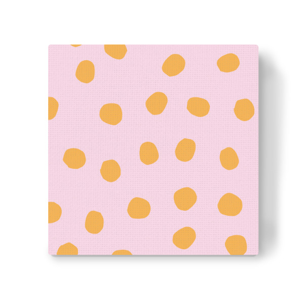 Leinwandbild "Gepunktet orange/rosa" artboxONE - Abstrakt - Punkte,Dots,Dotted,Flecken,Gefleckt,Pattern,Summer,Fresh,Sunny,Polkadots,Punktemuster