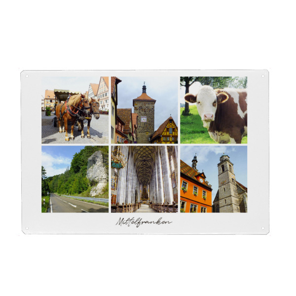 Holzbild "Mittelfranken Impressionen" artboxONE - Städte,Reise,Architektur,Reise / Länder