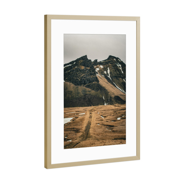 Poster mit Rahmen Gold "Spitzenkanten" artboxONE - Natur,Reise,Männer