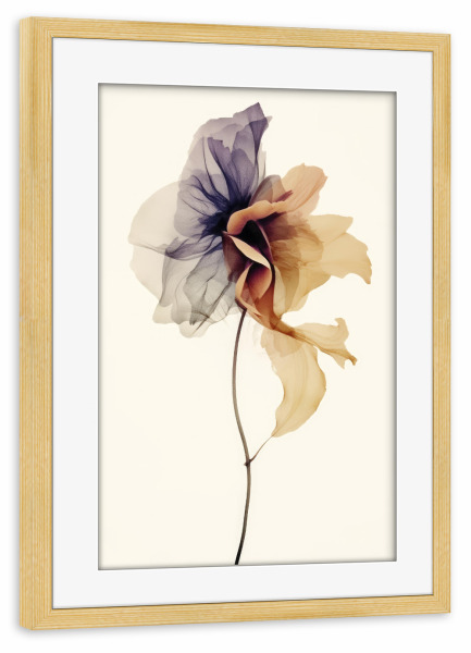 Poster mit Rahmen kiefer "Chiffon Flower" artboxONE - Natur,Floral,Für Mama