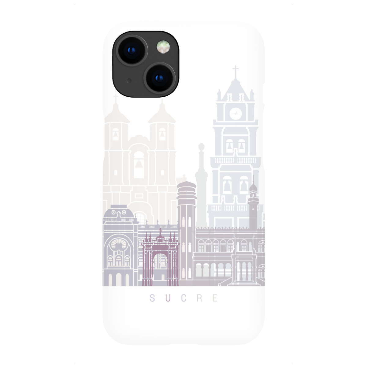 iPhone "SUCRE SKYLINE PASTELL" Premium-Case Handyhülle artboxONE