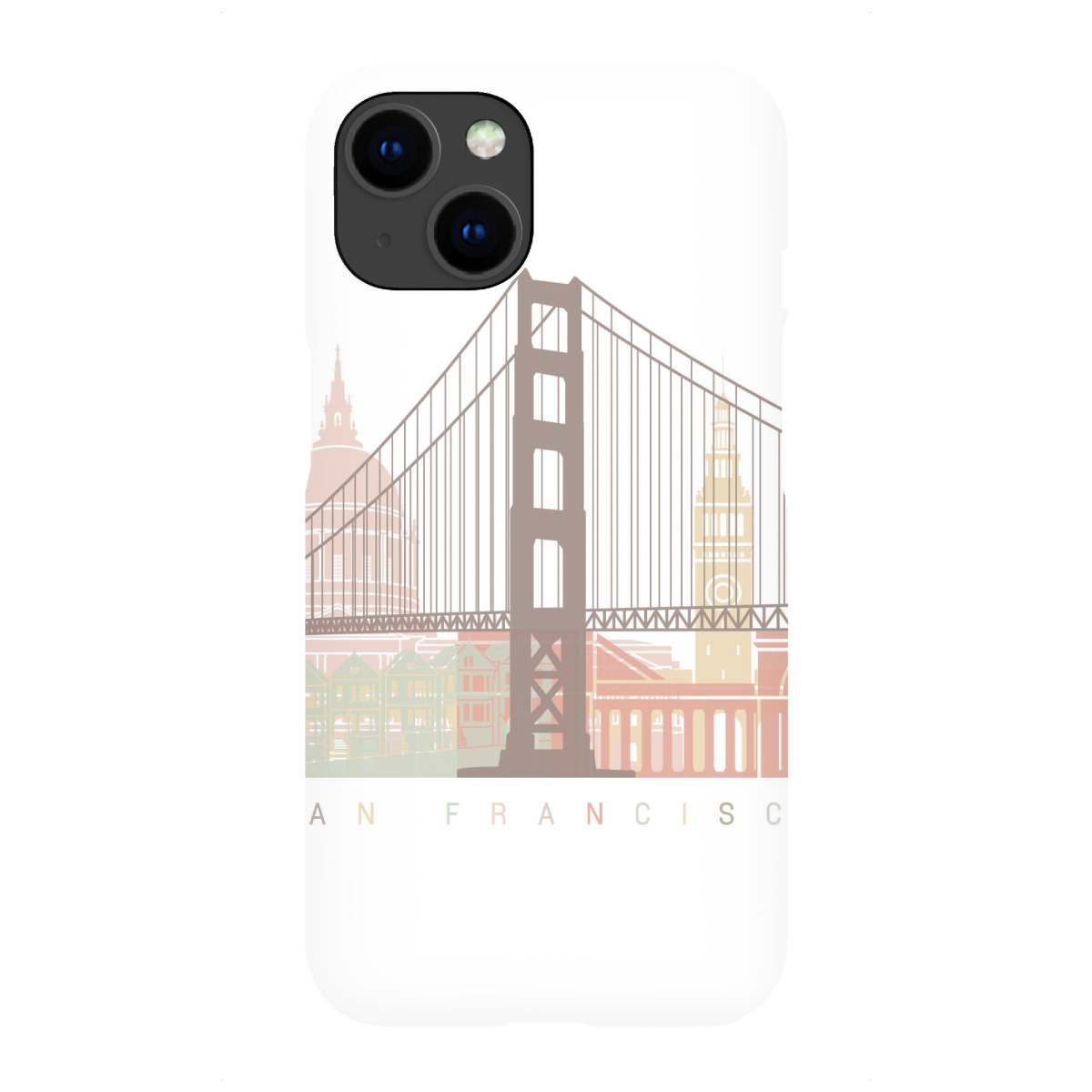 "SAN FRANCISCO SKYLINE PASTELL-Z"für iPhone - Premium-Case Handyhülle artboxONE