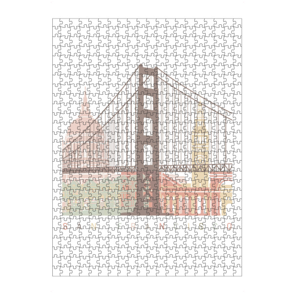 artboxONE Puzzle "SAN FRANCISCO SKYLINE PASTELL-Z" artboxONE - Städte,Architektur