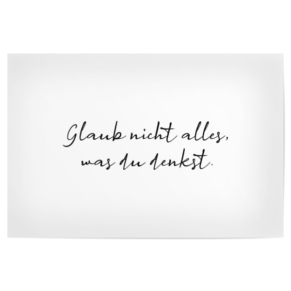 Poster 30x20 cm "Nicht alles" artboxONE - Typografie,Schwarzweiß,Lustig