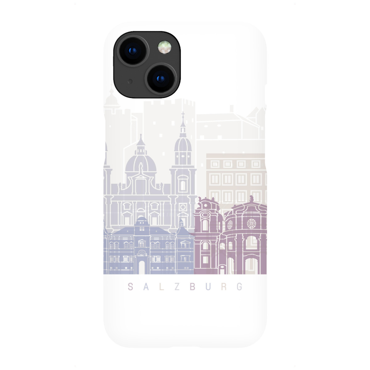 iPhone "SALZBURG SKYLINE PASTELL" Premium-Case Handyhülle artboxONE