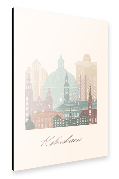 Alu-Dibond "Die Skyline von Kopenhagen" 30x20 cm artboxONE