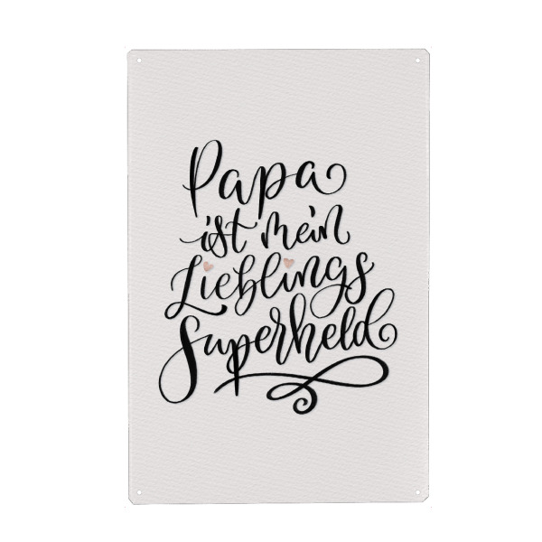 Holzbild "Papa ist mein Lieblings-Superheld" artboxONE - Typografie,Liebe,Für Papa