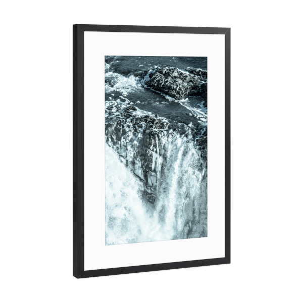 Poster mit Rahmen Schwarz (Metallic) "Wasserfall der Götter" artboxONE - Natur,Reise / Strand und Meer