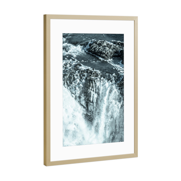 Poster mit Rahmen Gold "Wasserfall der Götter" artboxONE - Natur,Reise / Strand und Meer