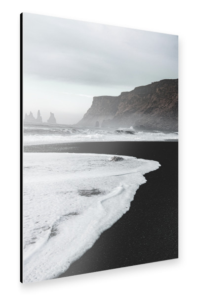 Alu-Dibond "Schwarzer Sandstrand" 30x20 cm artboxONE