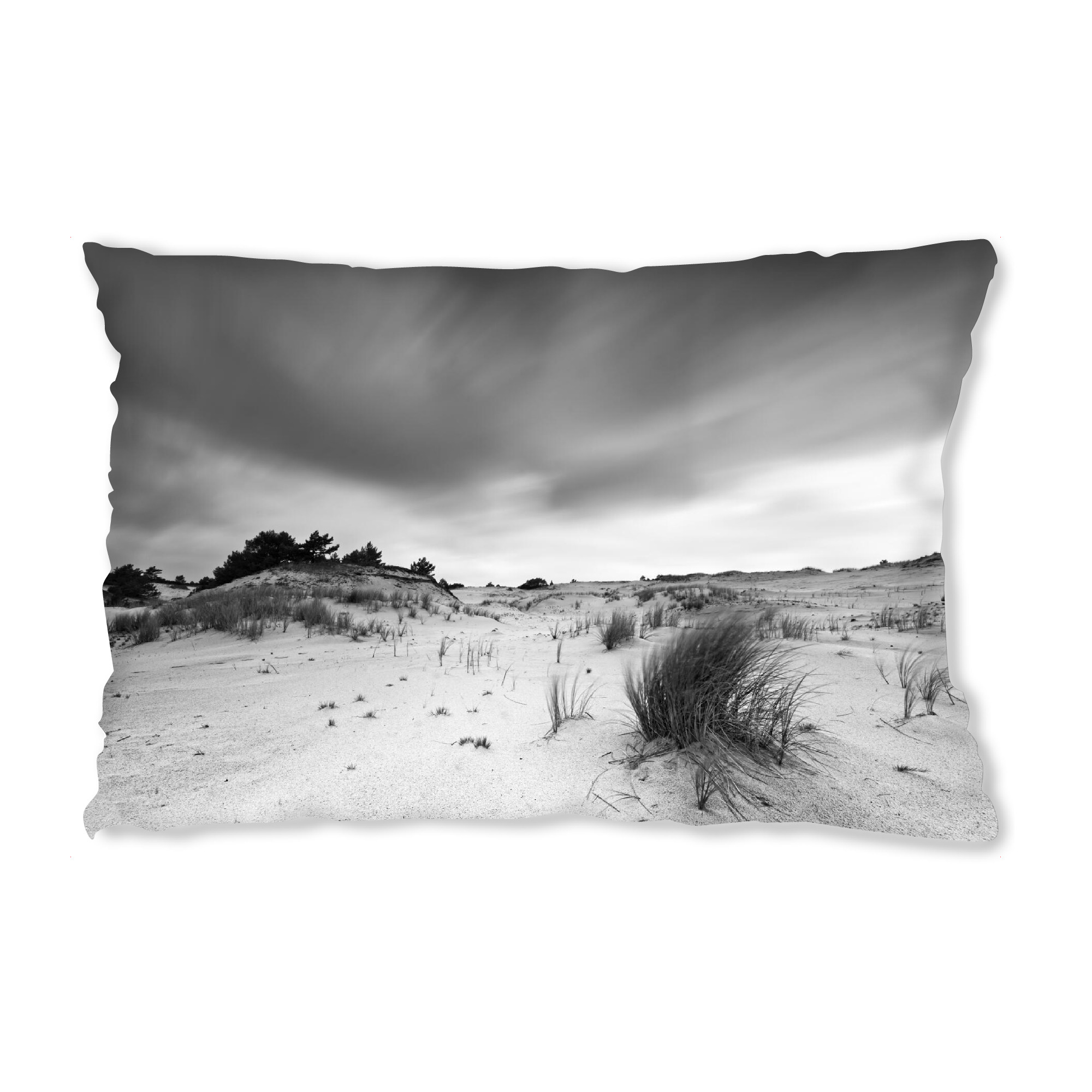 Design-Kissen "Dünenlandschaft schwarzweiß" artboxONE - Natur,Schwarzweiß,Reise / Strand und Meer