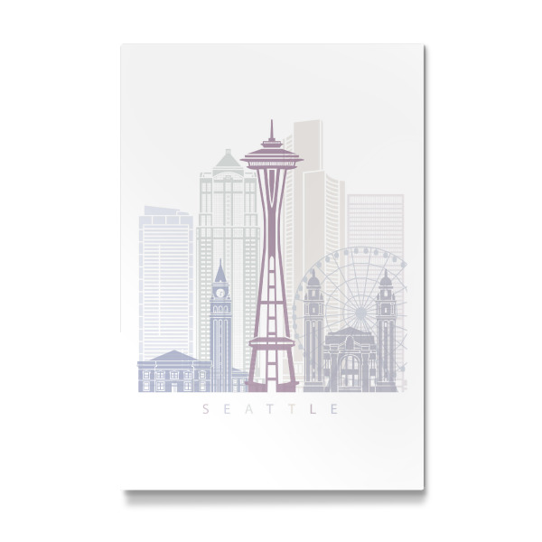 Galerie-Print "SEATTLE SKYLINE PASTELL-m" 30x20 cm artboxONE