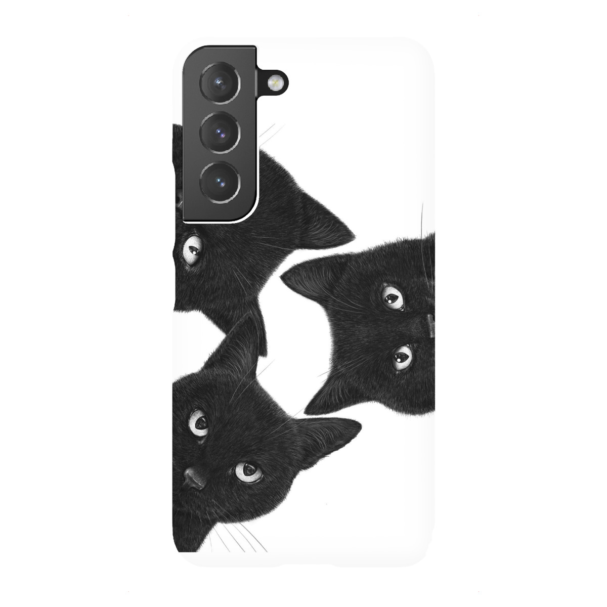 Samsung Galaxy "Three black cats in a circle" Premium-Case Handyhülle artboxONE