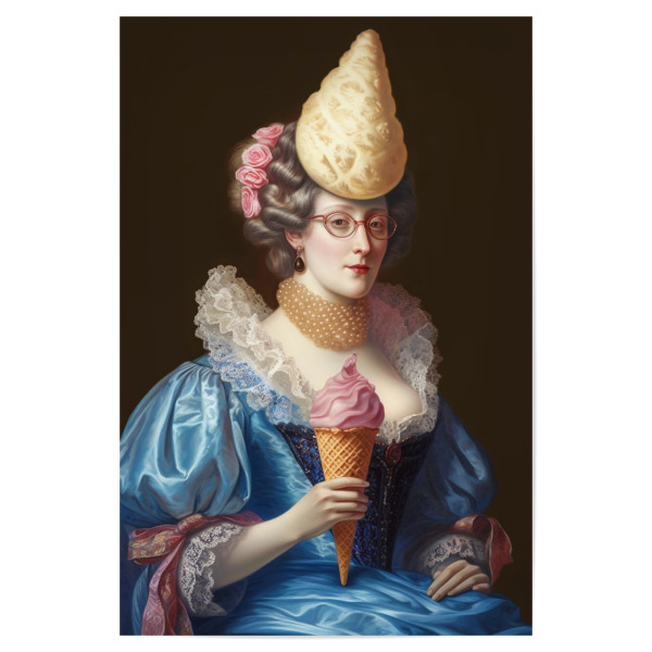 Poster 30x20 cm "Pink Eiscreme" artboxONE - Menschen,Fiktion,Lustig