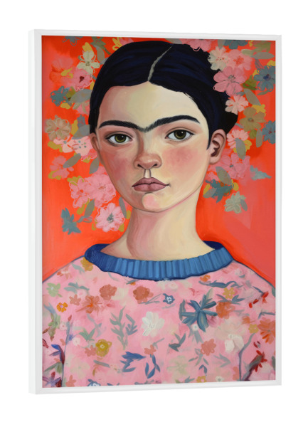 Poster mit weißem Rahmen "Young Frida" artboxONE - Abstrakt,Menschen,Für Mama