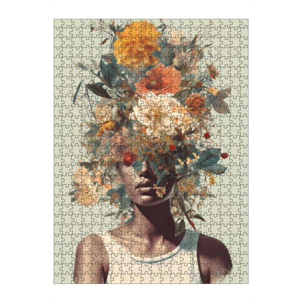 Puzzle Ravensburger "Frau Blumenkopf" artboxONE - Natur,Floral,Abstrakt