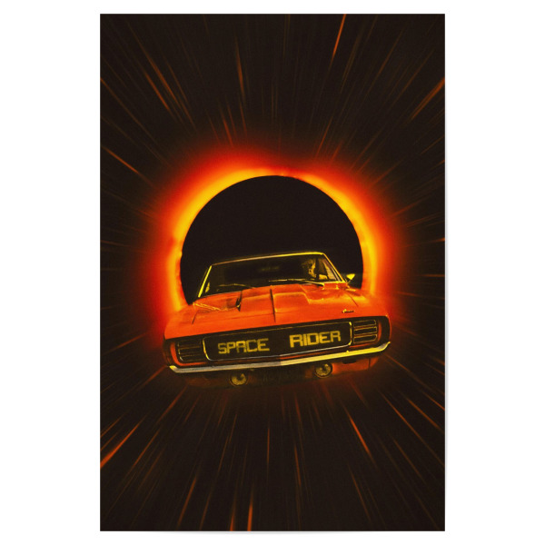Poster 30x20 cm "The Space Rider" artboxONE - Reise,Abstrakt,Automobile