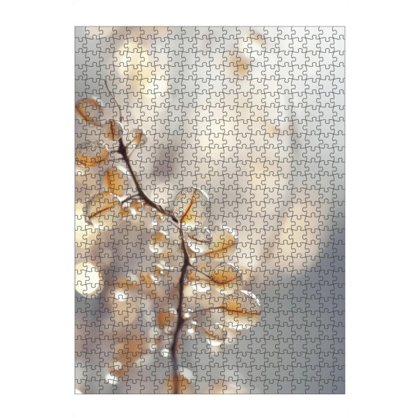 Puzzle Ravensburger "Drops On Leaf (Four)" artboxONE - Natur,Floral,Für Mama - Natur,Dekorativ,Fotografie,Makro,Tropfen,Regen,Schlicht,Simpel