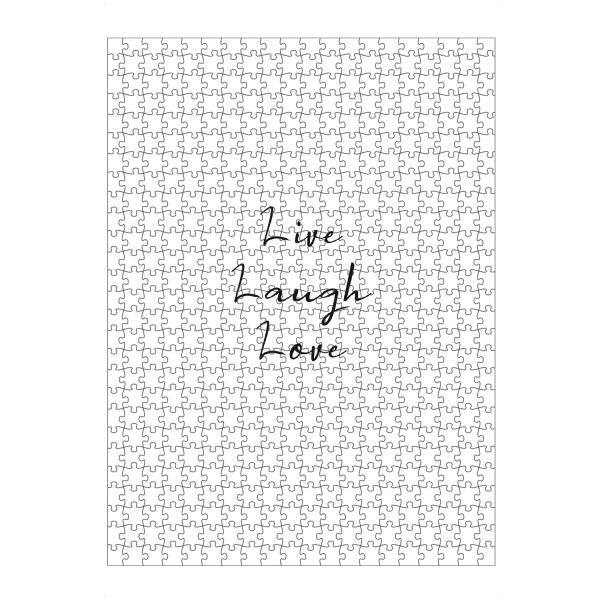 Puzzle Ravensburger "Live-Laugh-Love" artboxONE - Typografie,Schwarzweiß,Liebe,Fashion