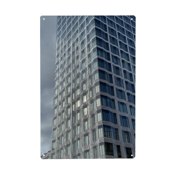 Metall Poster "High Glass" artboxONE - Städte / Berlin,Architektur - Architektur,Berlin,Stadt,Deutschland,Gebäude - Blechschild