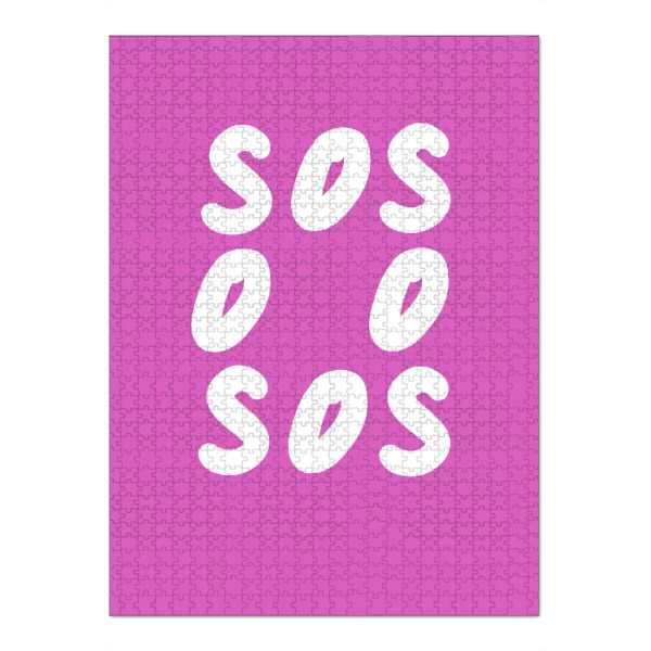Puzzle Ravensburger "Pink SOS" artboxONE - Typografie,Abstrakt,Menschen
