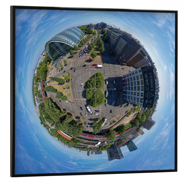 Poster mit schwarzem Rahmen 30x30 cm "Hamburg -Anckelmannsplatz Kreuzung" artboxONE - Städte,Städte / Hamburg,Reise,Architektur,Reise / Länder