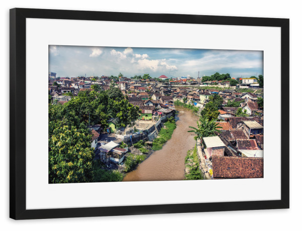 Poster mit Rahmen schwarz "Yogyakarta" artboxONE - Städte,Reise,Architektur,Reise / Asien,Reise / Länder
