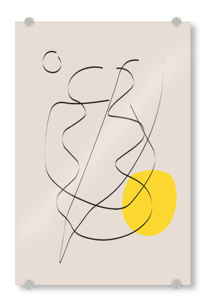 Acrylglasbild "Line-Art-Sonne" artboxONE - Natur,Abstrakt,Fiktion