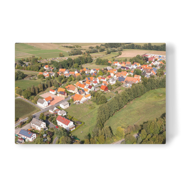 Leinwandbild "Das Dorf Unhausen" artboxONE - Natur,Architektur - Herleshausen,Unhausen,Hessen,Dorf,Nordhessen,Landschaft,Natur,Felder,Ringgau,Werratal