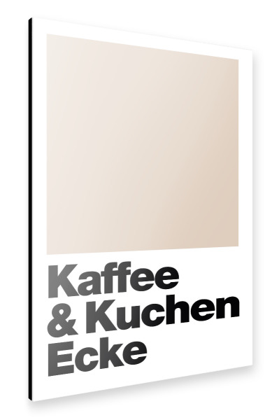 Alu-Dibond "Kaffee & Kuchen Ecke" 30x20 cm artboxONE