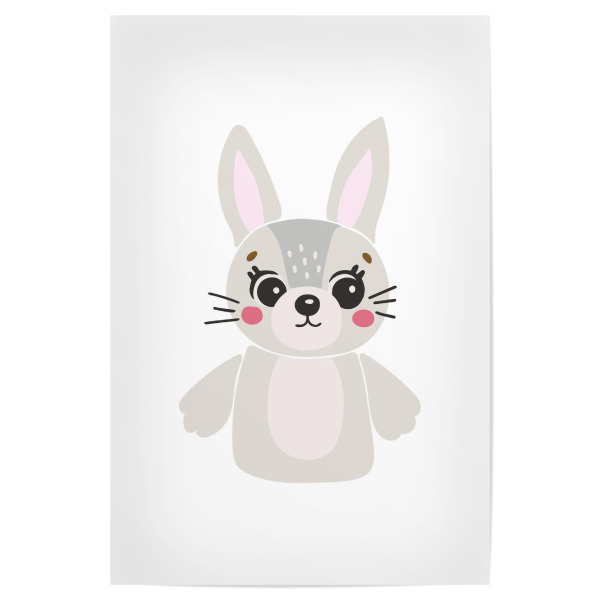 Poster 30x20 cm "Hasenillustration" artboxONE - Für Kinder,Tiere