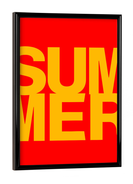 Poster mit schwarzem Rahmen "SUMMER BUNT" artboxONE - Typografie,Abstrakt,Fashion