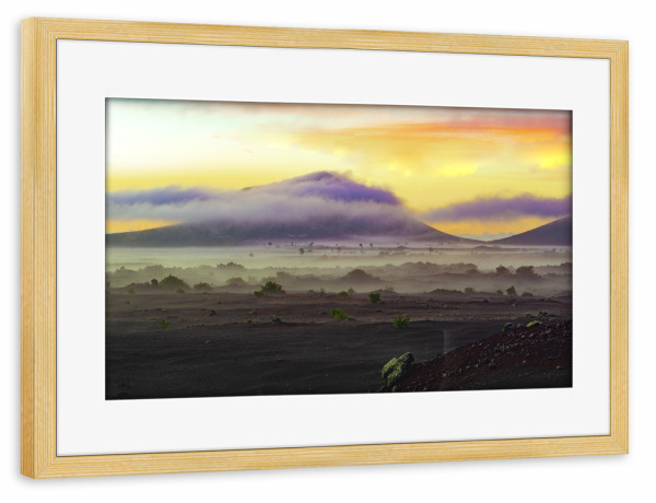 Poster mit Rahmen kiefer "Parque Natural de Los Volcanes" artboxONE - Natur