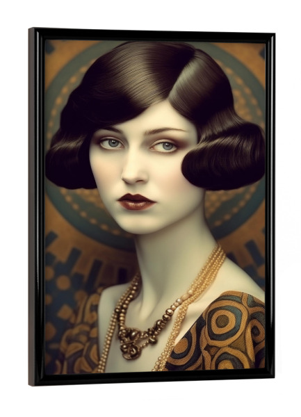 Poster mit schwarzem Rahmen "Swing Girl" artboxONE - Film,Menschen,Fashion