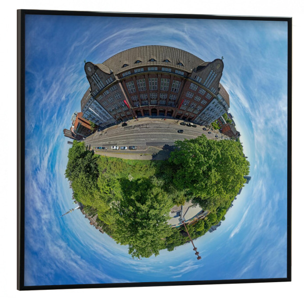 Poster mit schwarzem Rahmen 30x30 cm "Handwerkskammer Hamburg - aus 20m" artboxONE - Städte,Städte / Hamburg,Reise,Architektur,Reise / Länder