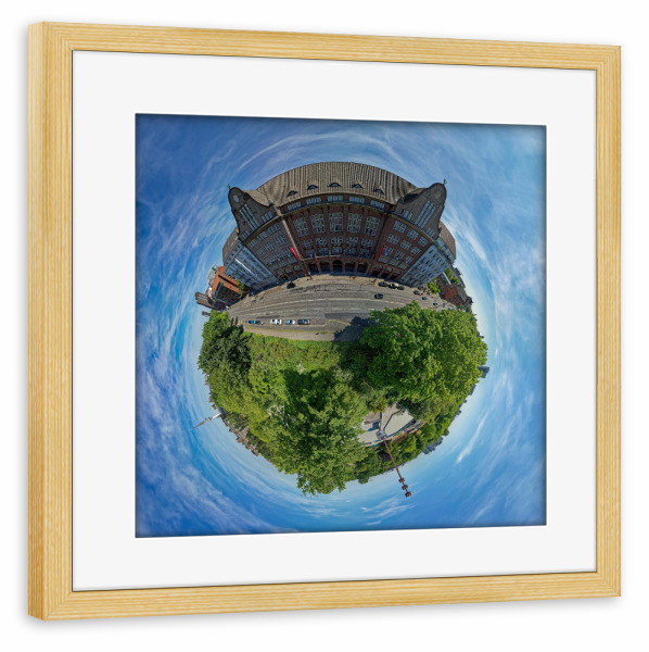 Poster mit Rahmen kiefer "Handwerkskammer Hamburg - aus 20m" artboxONE - Städte,Städte / Hamburg,Reise,Architektur,Reise / Länder