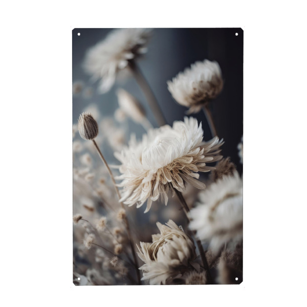 Holzbild "Dry Pastel Flowers" artboxONE - Natur,Floral,Für Mama - Blume,Blumen,Trockenblume,Natur,Makro,Fotografie,Digitale kunst