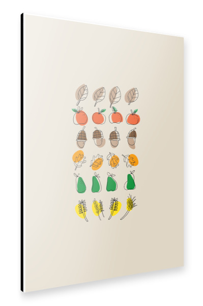 Alu-Dibond "Herbst-Objekte" 30x20 cm artboxONE